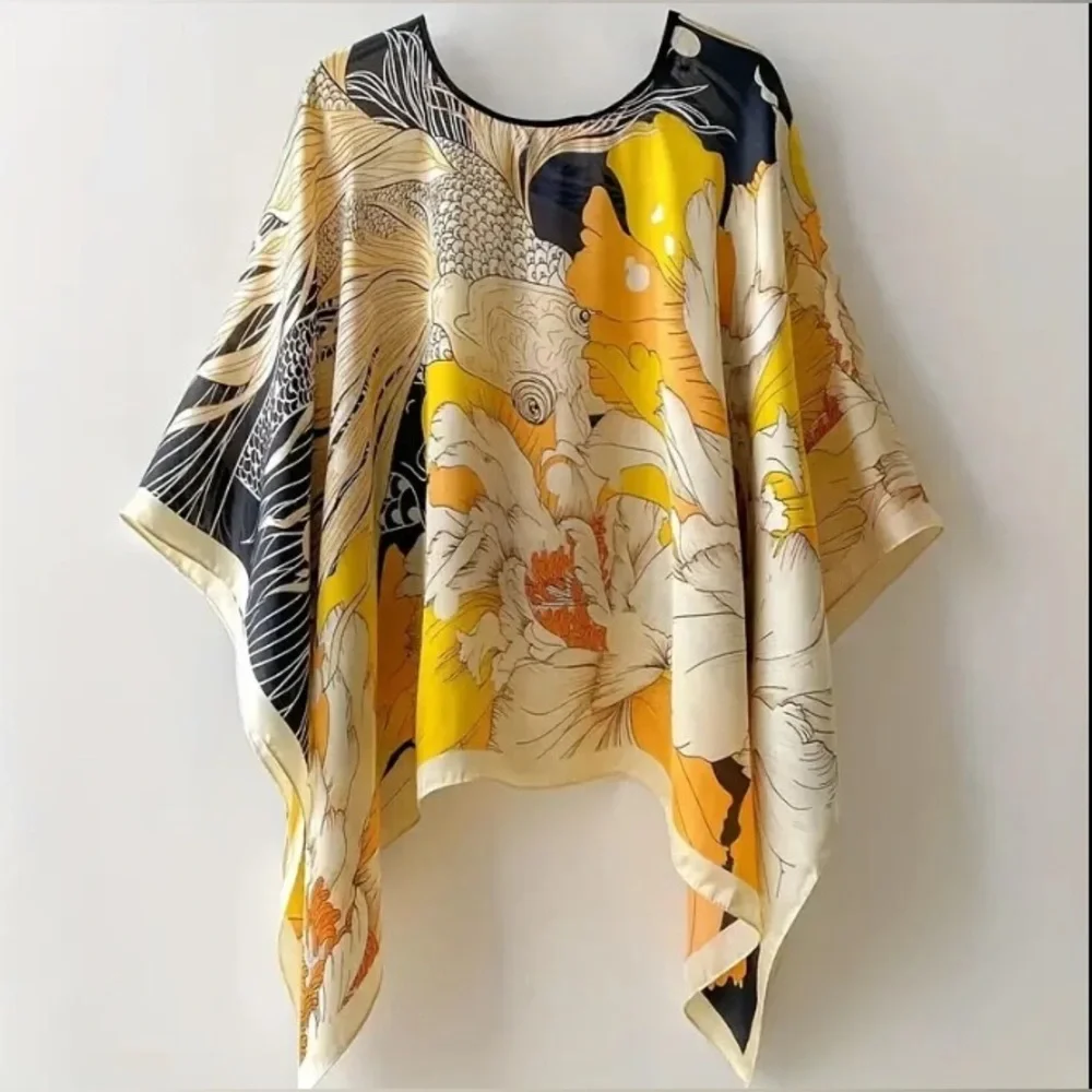 🆕 Boho Summer Scarf Poncho - Picture 1 of 3